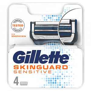GILLETTE Skinguard Sensitive pánské náhradní hlavice 4 ks