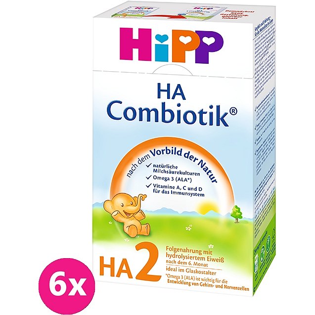 6x HiPP HA 2 Combiotik (500 g) – kojenecké mléko