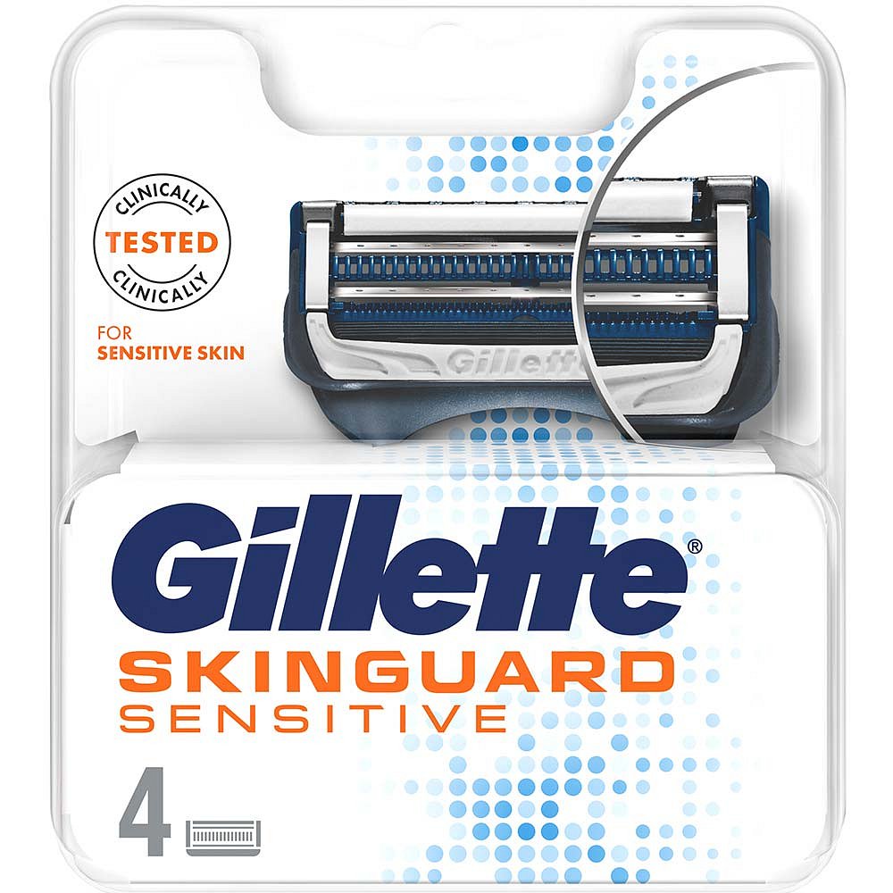 GILLETTE Skinguard Sensitive pánské náhradní hlavice 4 ks