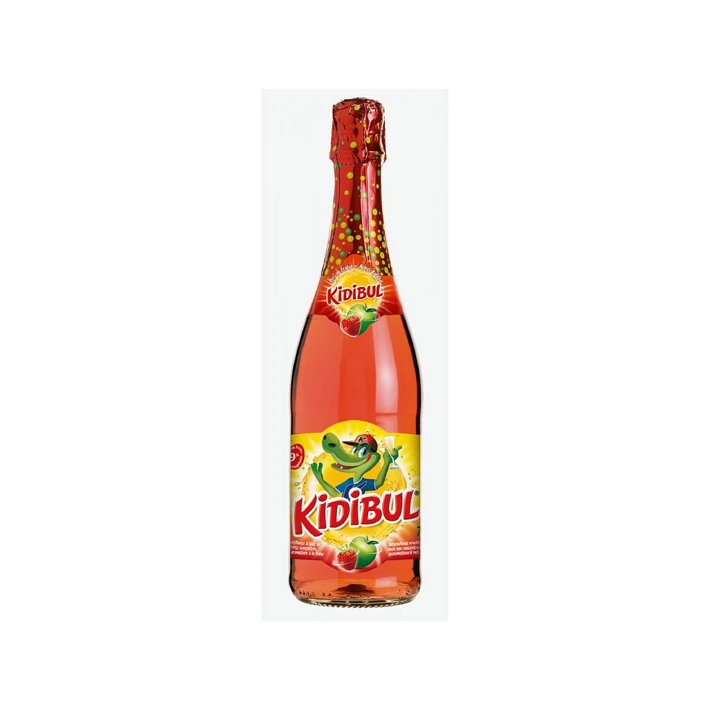 Kidibul - Dětský šumivý nápoj - Jablko, Jahoda 750 ml