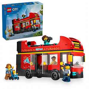LEGO City 60407 Červený dvoupodlažní vyhlídkový autobus