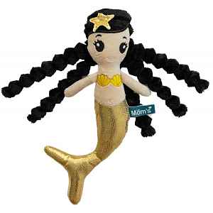 TULIMI Měkká hadrová panenka Bella s šustícími prvky, zlatá