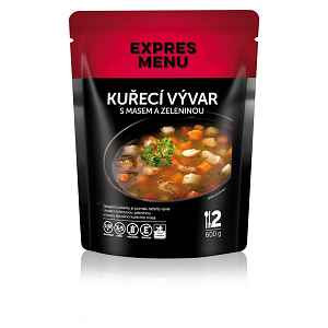 EXPRES MENU Kuřecí vývar s masem a zeleninou bez lepku 2 porce