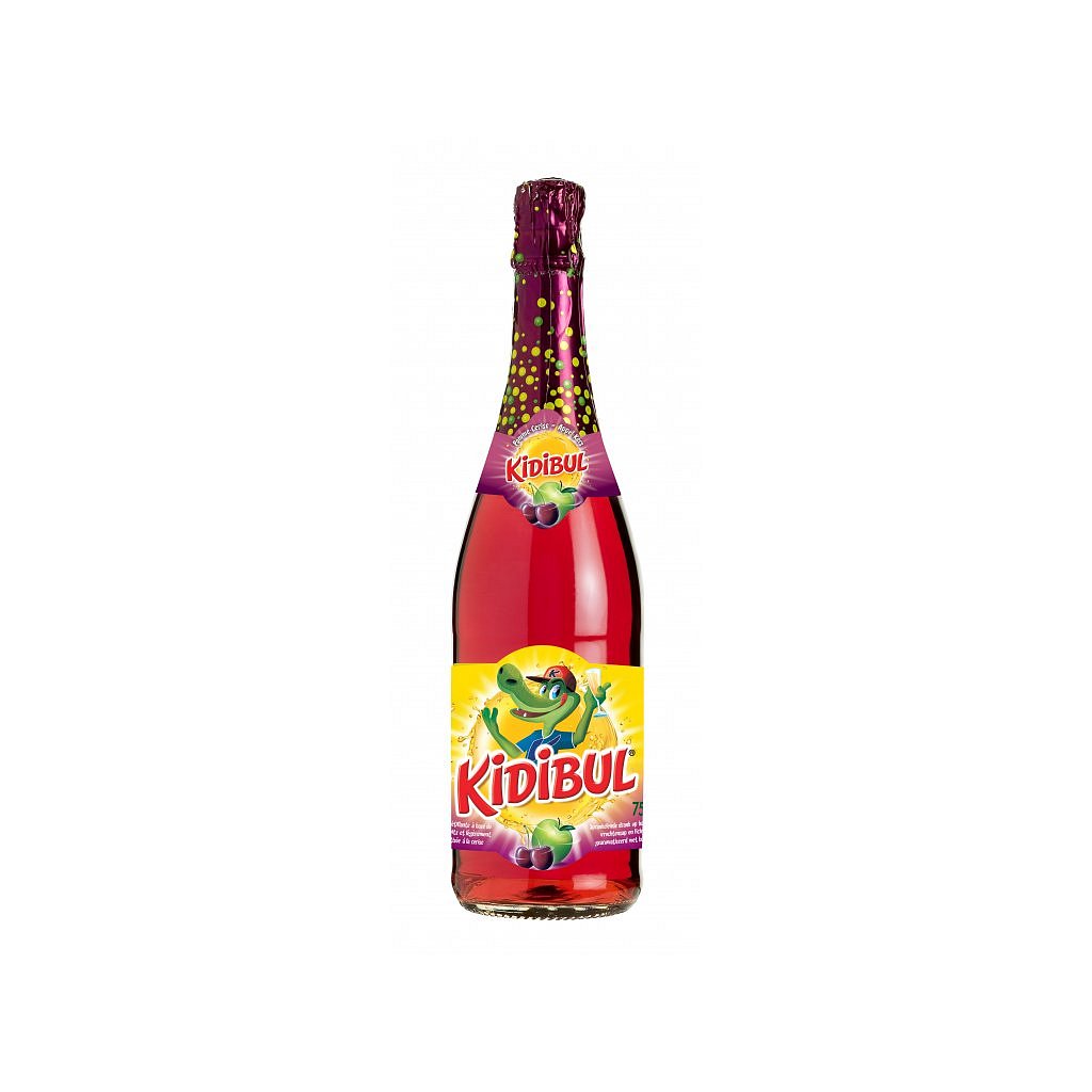 Kidibul - Dětský šumivý nápoj - Jablko, Třešeň 750 ml
