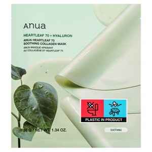 Anua Heartleaf 70 + Hyaluron zklidňující a osvěžující maska Soothing Collagen Mask 4 x 38 g