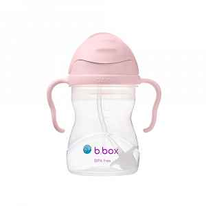 B.BOX Hrneček s brčkem - růžový 240 ml