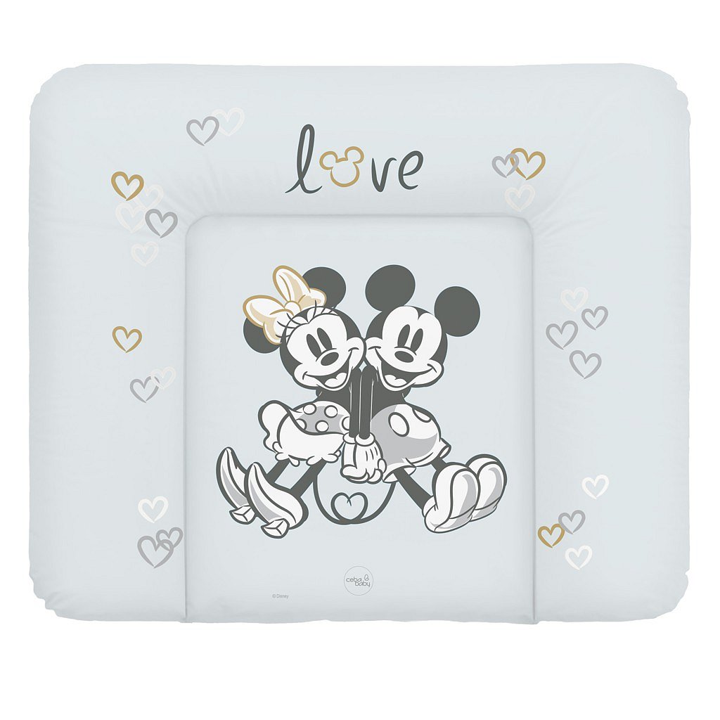 CEBA Podložka přebalovací měkká na komodu 85x72 Disney Minnie & Mickey Grey