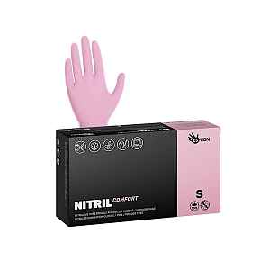 Nitrilové rukavice Espeon Nitril Comfort - 100 ks, růžové, velikost S (100033)