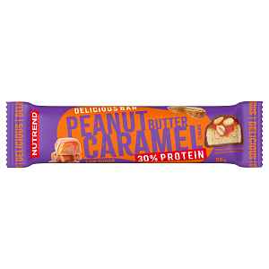Nutrend DELICIOUS BAR arašídové máslo + karamel tyčinka 50 g