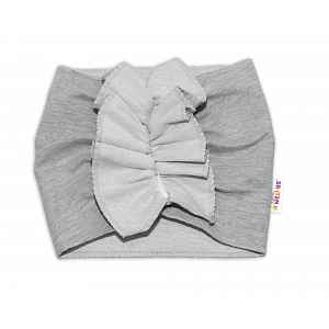 Baby Nellys Dětská čelenka Turban, šedá, 2 - 3 roky