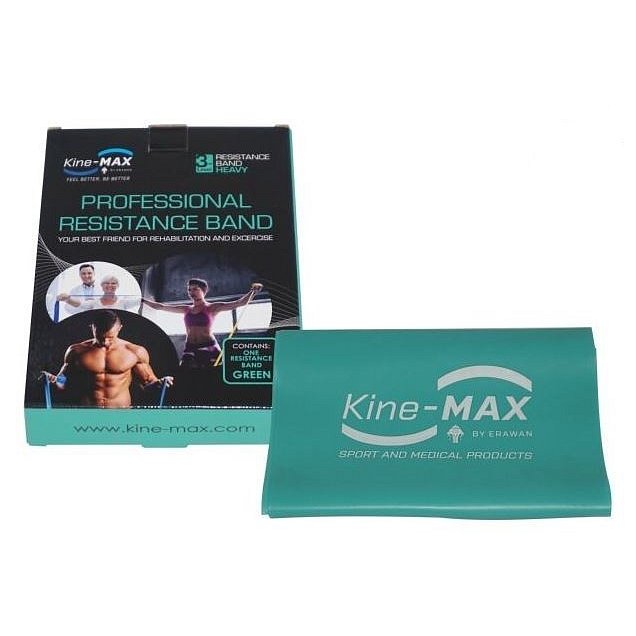 KineMAX Resistance band Posilovací guma zelená 2m