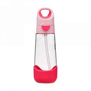 B.BOX Lahev na pití s brčkem 600 ml - flamingo fizz