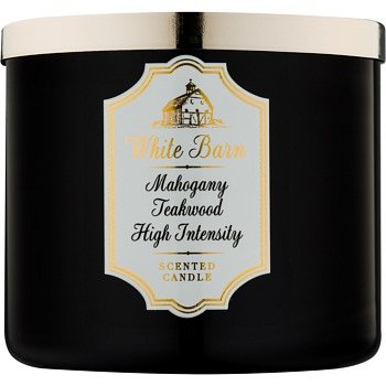 Bath & Body Works White Barn Mahogany Teakwood High Intensity vonná svíčka 411 g