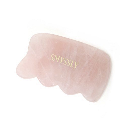 SMYSSLY Natural Rose Quartz Gua-Sha Board for Skin Detoxication masážní gua-sha kámen z růženínu 1 ks