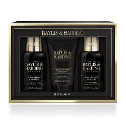 Baylis & Harding Černý pepř a Zázvor pánská sada péče o tělo 3 ks