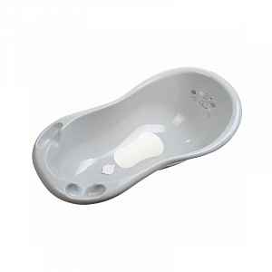 Maltex Vanička Zebra 100 cm se špuntem a protiskluzovou podložkou - grey