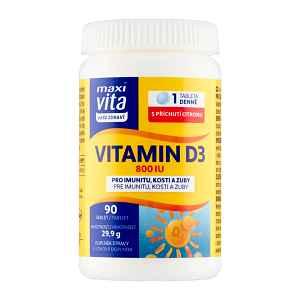 Maxi Vita Vitamin D3 s příchutí citronu, doplněk stravy 90 ks