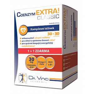 Coenzym EXTRA! Classic 30 mg DaVinci tobolky 30 + 30 ZDARMA