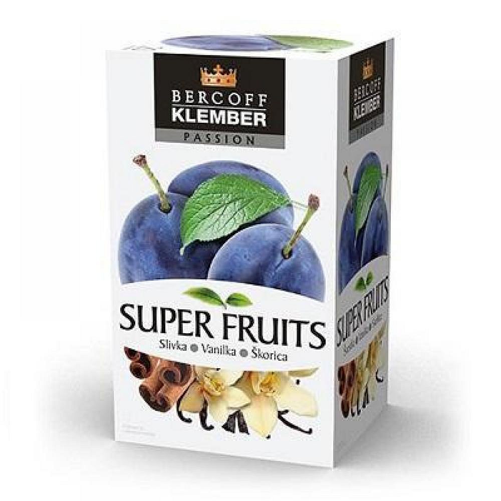 BERCOFF KLEMBER Super Fruits Švestka, Vanilka, Skořice 20 sáčků