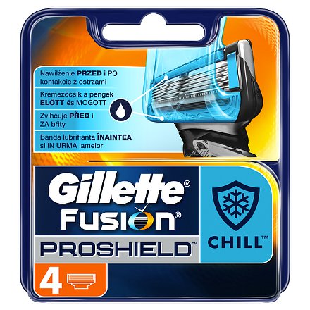 Gillette Fusion ProShield Chill 4 Náhradní Holicí Hlavice