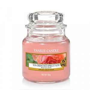 Yankee Candle Sun-Drenched Apricot Rose vonná svíčka Classic malá 104 g