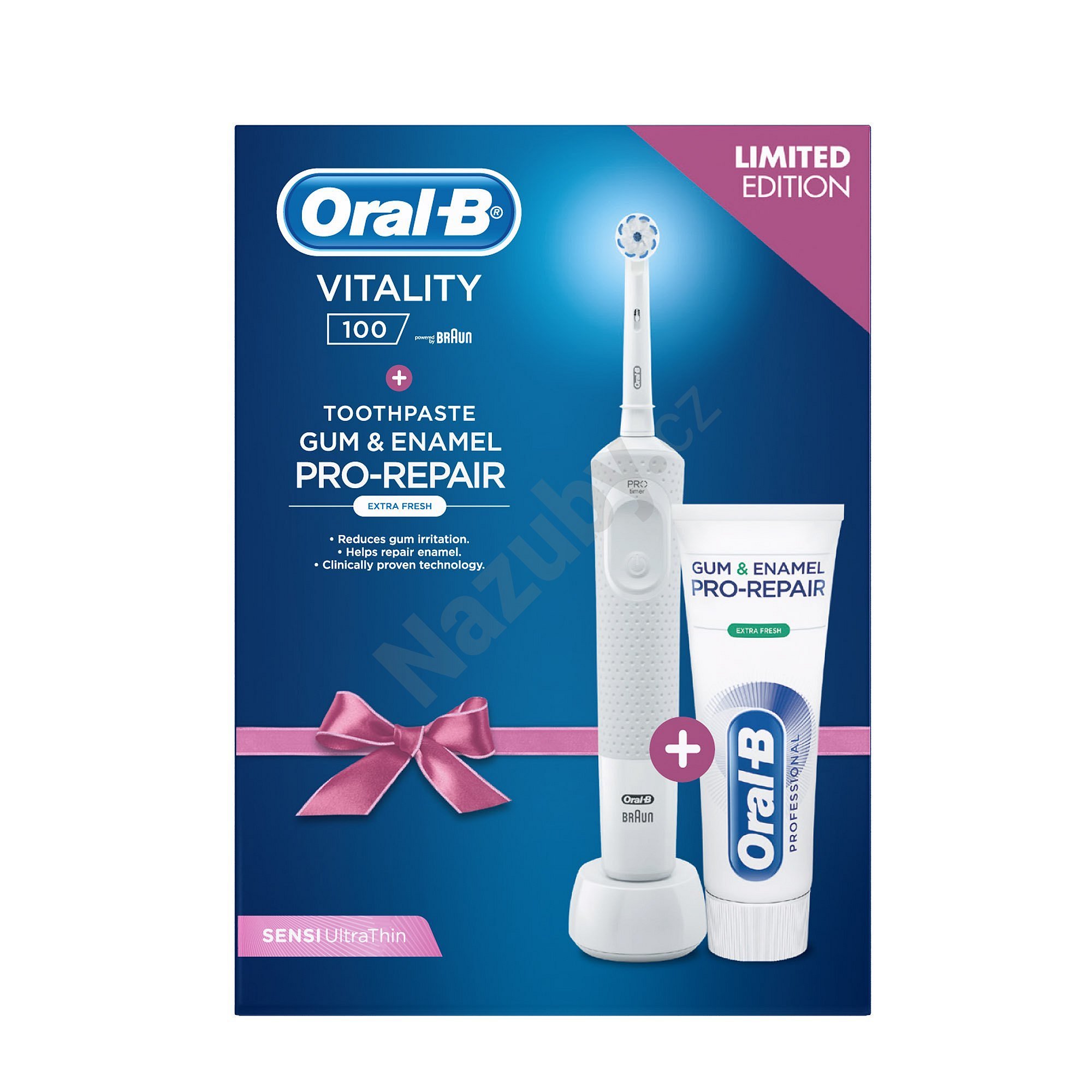 Braun Oral-B Vitality 100 Sensi UltraThin + zubní pasta - 100 dní záruka vrácení peněz
