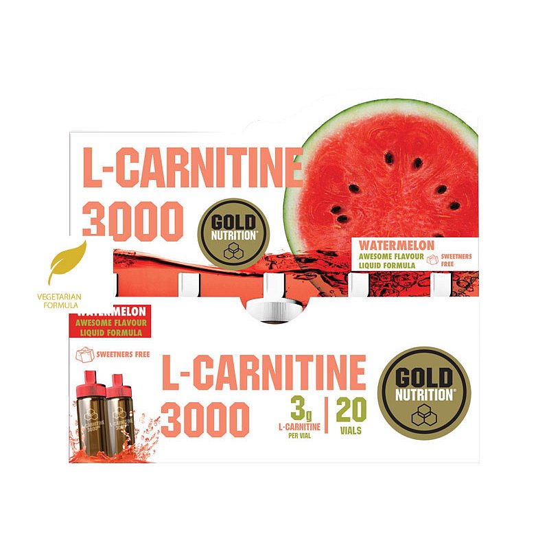 GoldNutrition L-Carnitine 3000mg vodní meloun 20 ampulí