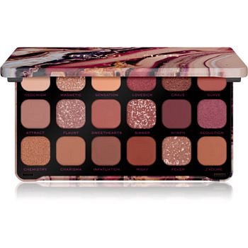 Makeup Revolution Forever Flawless paleta očních stínů odstín Allure 18 x 1,1 g