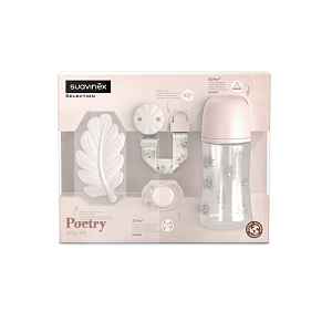 Suavinex Poetry Dárkový set 0m+ 4 ks růžový