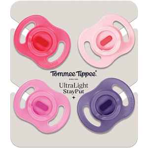 Tommee Tippee Ultra Light Stay Put 18-36m dudlík Girl 4 ks
