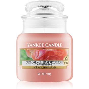 Yankee Candle Sun-Drenched Apricot Rose vonná svíčka Classic malá 104 g