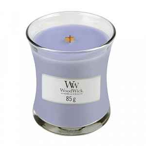 Woodwick Lavender Spa vonná svíčka 85 g s dřevěným knotem