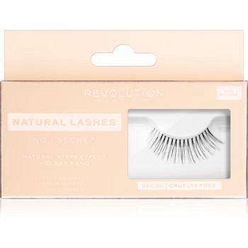 Makeup Revolution False Lashes Natural nalepovací řasy + lepidlo 1 ml NO.1 Secret