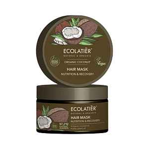 Maska na vlasy Kokos – vyživuje a regeneruje vlasy – EcoLatier Organic – 250 ml