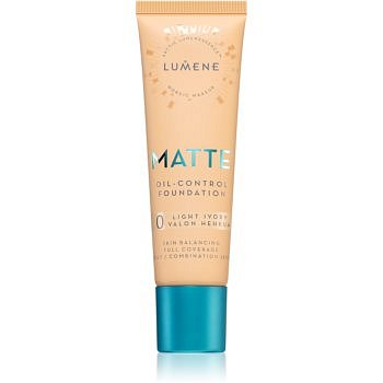 Lumene Matte Oil-Control Foundation fluidní make-up pro mastnou a smíšenou pleť odstín 0 Light Ivory