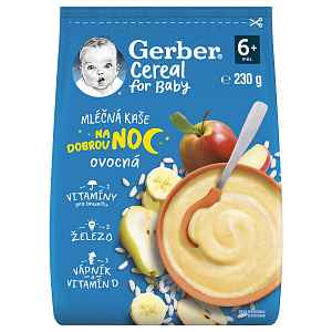 Gerber Cereal for Baby Mléčná kaše na dobrou noc ovocná 6m+ 230 g