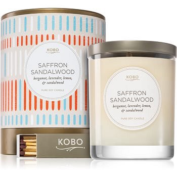 KOBO Natural Math Saffron Sandalwood vonná svíčka 312 g