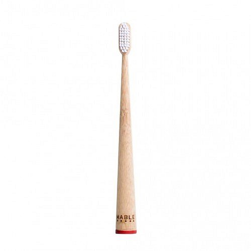 Mable Bambootoothbrush - soft, red  bambusový kartáček na zuby - měkký