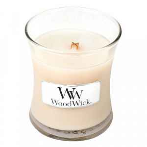 Woodwick Vanilla Bean vonná svíčka 85 g s dřevěným knotem