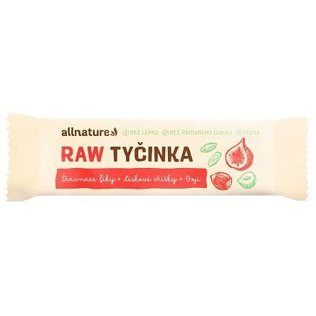 Allnature Bezlepková ovocná tyčinka fíky, goji, lískové ořechy 20x45g