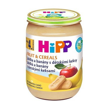 HiPP OV&CEREAL BIO Jabl.a banány s děts.keksy 190g