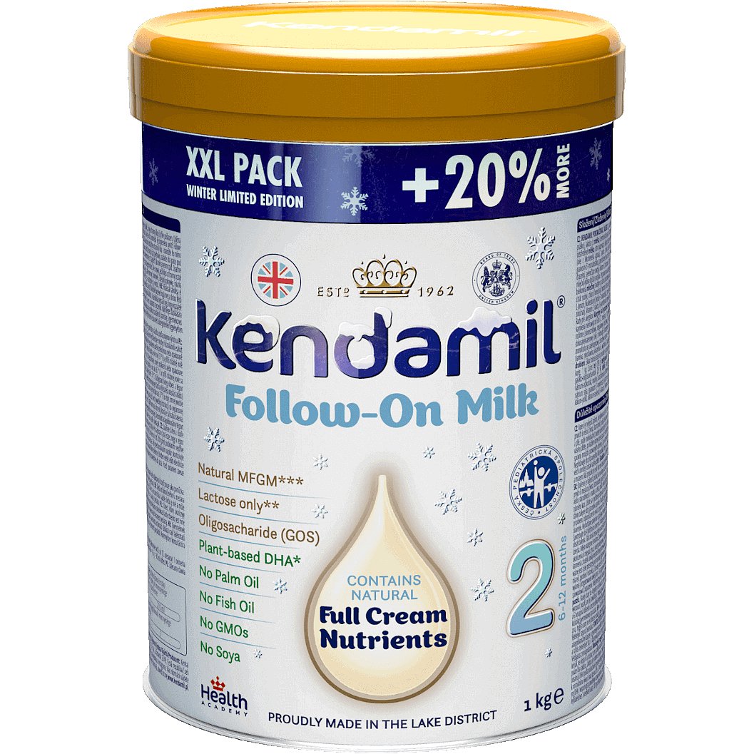 Kendamil pokračovací mléko 2 DHA+ zimní XXL balení 1kg