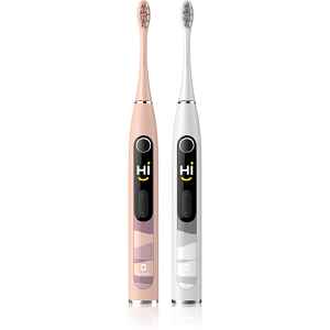 Oclean X10 Set sonický elektrický zubní kartáček DUO BALENÍ Pink & Silver