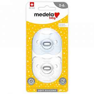 Medela Baby Soft Silicone Dudlík Mod/tran.0-6m 2ks