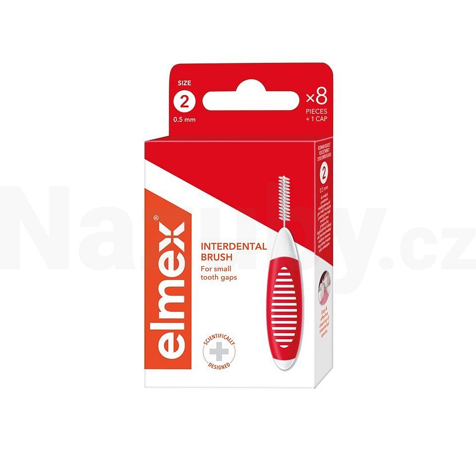 Elmex 0,5 mm Red mezizubní kartáček 8 ks