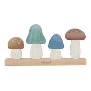 Little Dutch Forest Friends Stacking Puzzle Mushrooms aktivity hračka 24,6 x 5 x 13 cm 12 m+ 1 ks