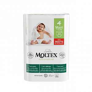 MOLTEX Pure & Nature natahovací plenkové kalhotky Maxi 7-12 kg (22 ks)