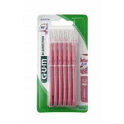 GUM mezizubní kartáček BI-DIRECTION růžový 1,2mm 6ks