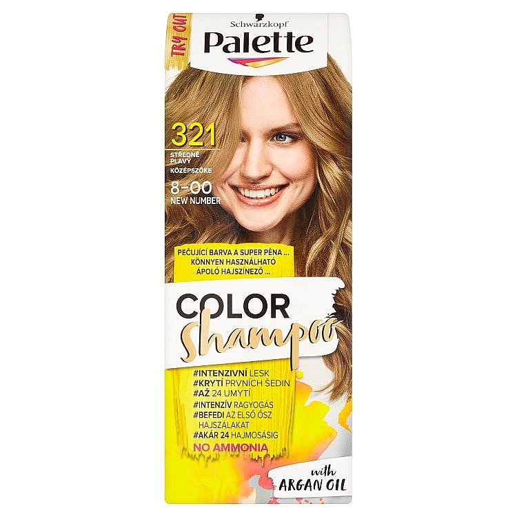 Schwarzkopf Palette Color Shampoo barva na vlasy Středně plavý 321