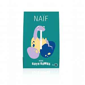 NAIF Bomba do koupele limetka & černý rybíz 3x40 g